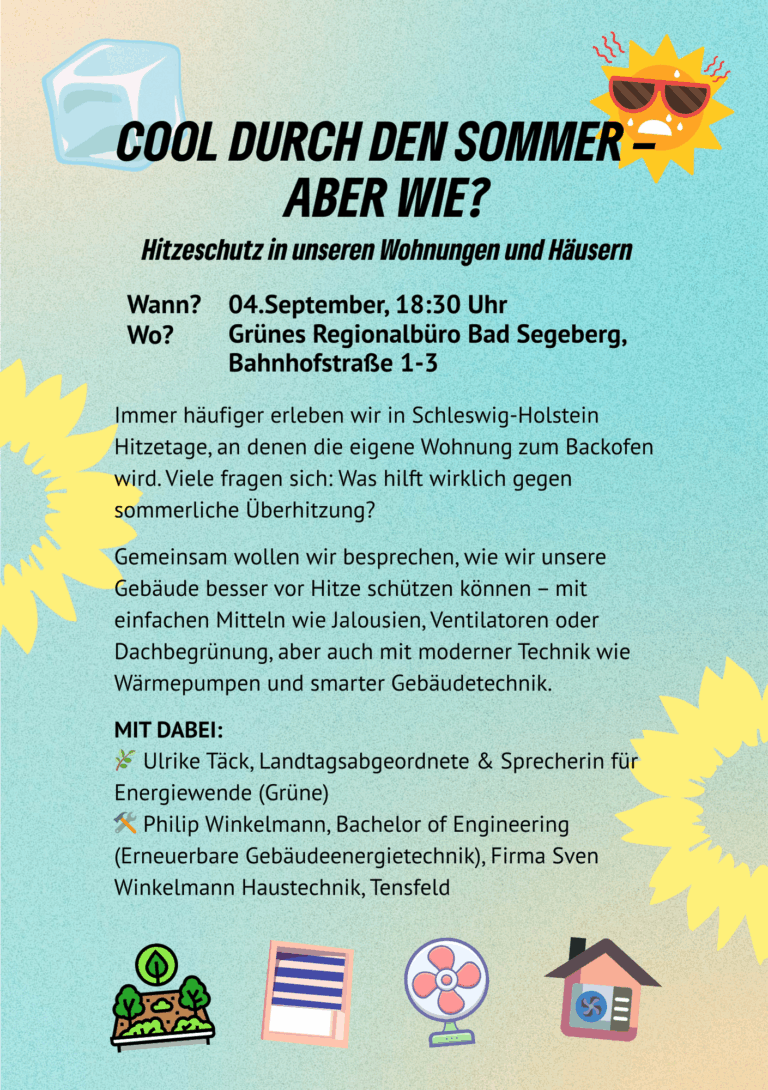COOL DURCH DEN SOMMER – ABER WIE? Hitzeschutz in unseren Wohnungen und Häusern